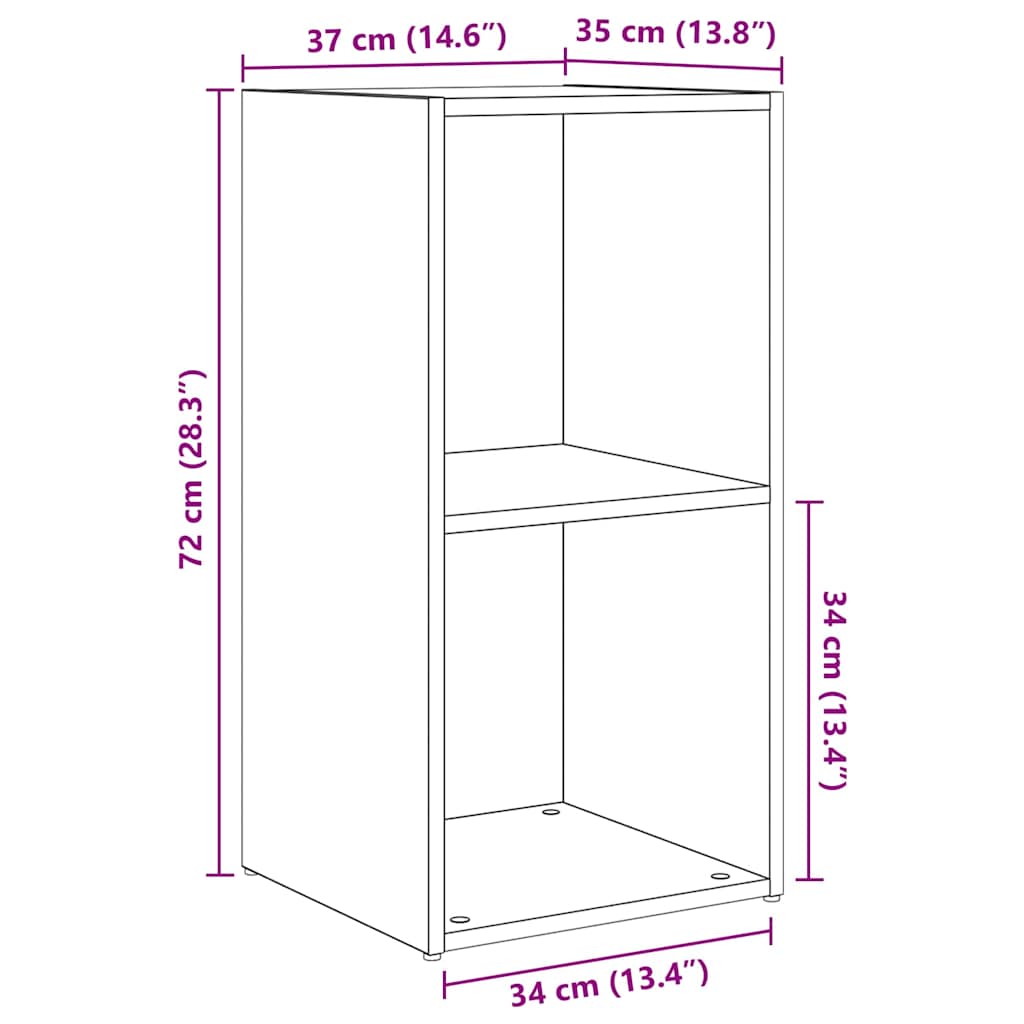 TV-Schrank-Set 4 pcs Schwarze Eiche 37 x 35 x 72 cm