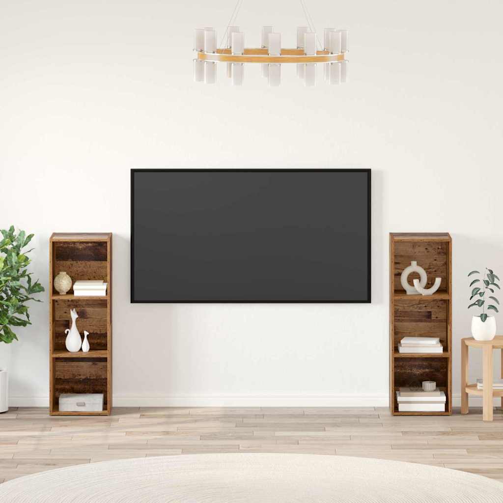 TV-Schrank-Set 2 pcs Altholz 107 x 35 x 37 cm Holzwerkstoff