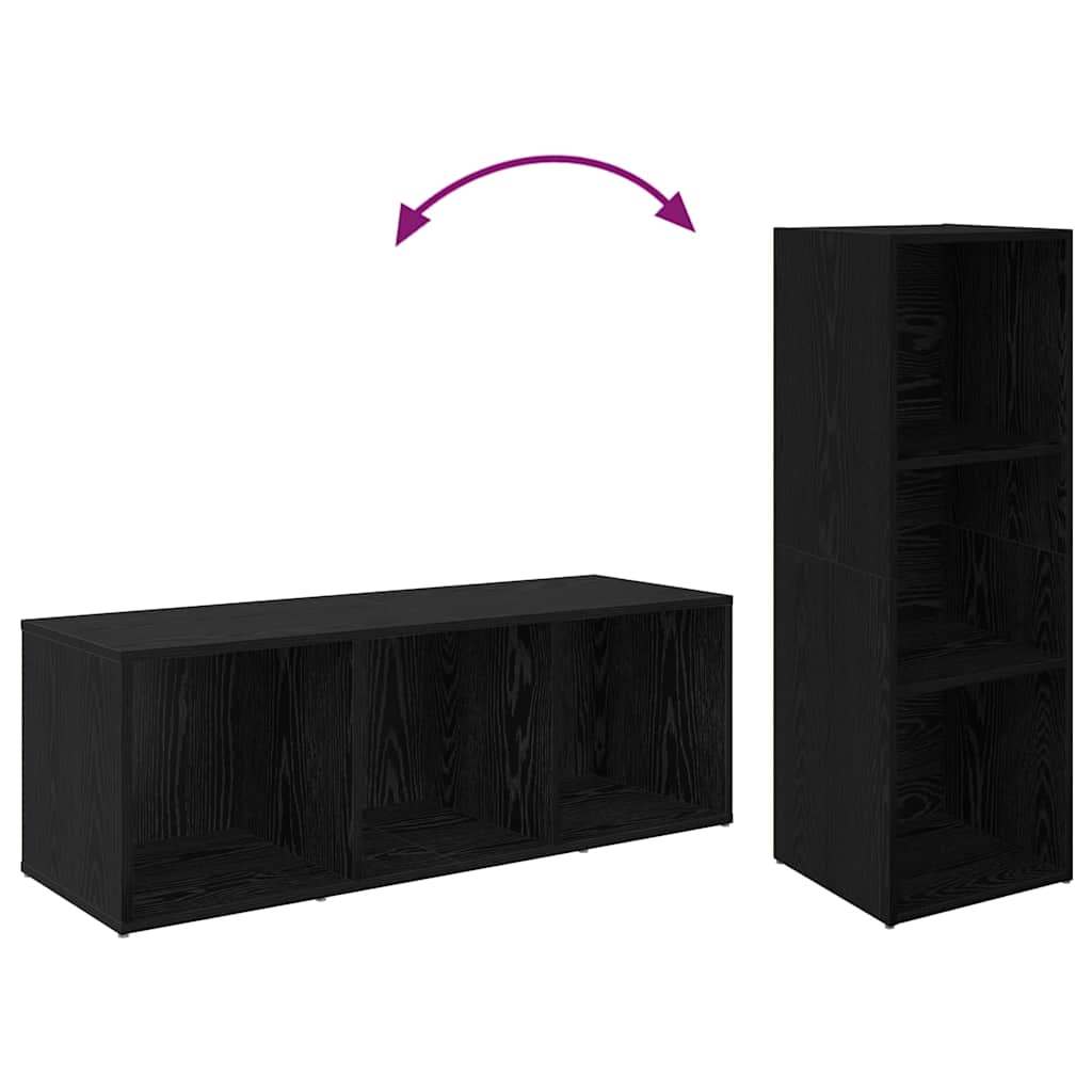 TV-Schrank-Set 2 pcs Schwarze Eiche Holzwerkstoff