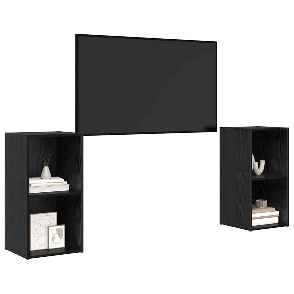 TV-Schrank-Set 2 pcs Schwarze Eiche 72 x 35 x 36.5 cm