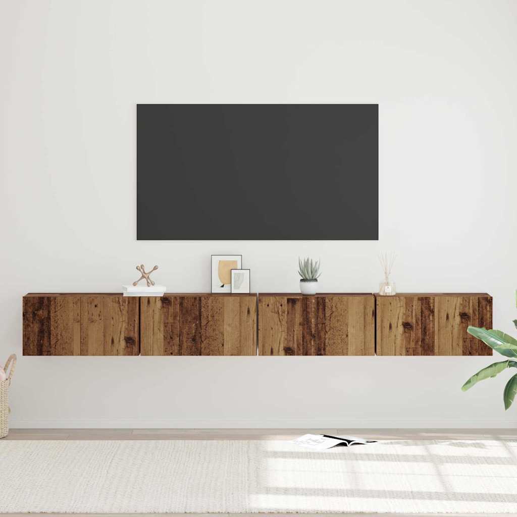TV-Schrank-Set 4 pcs Altholz 60 x 30 x 30 cm Holzwerkstoff