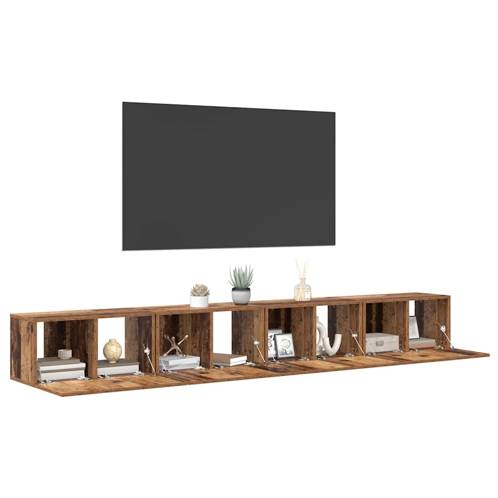 TV-Schrank-Set 4 pcs Altholz 60 x 30 x 30 cm Holzwerkstoff
