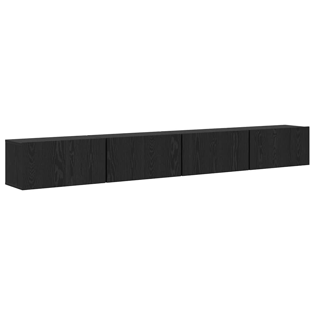 TV-Schrank-Set 4 pcs Schwarze Eiche 60 x 30 x 30 cm