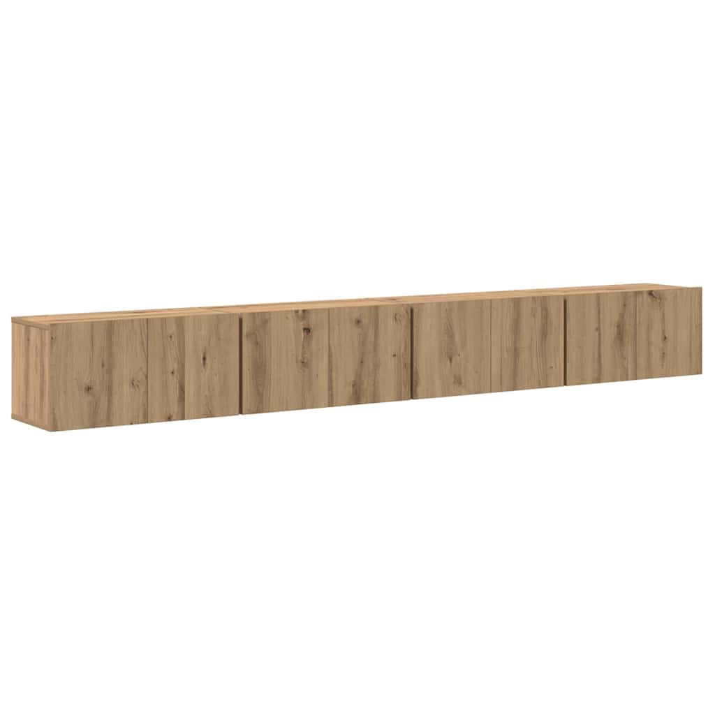 TV-Schrank-Set 4 pcs Eiche handwerklich 60 x 30 x 30 cm