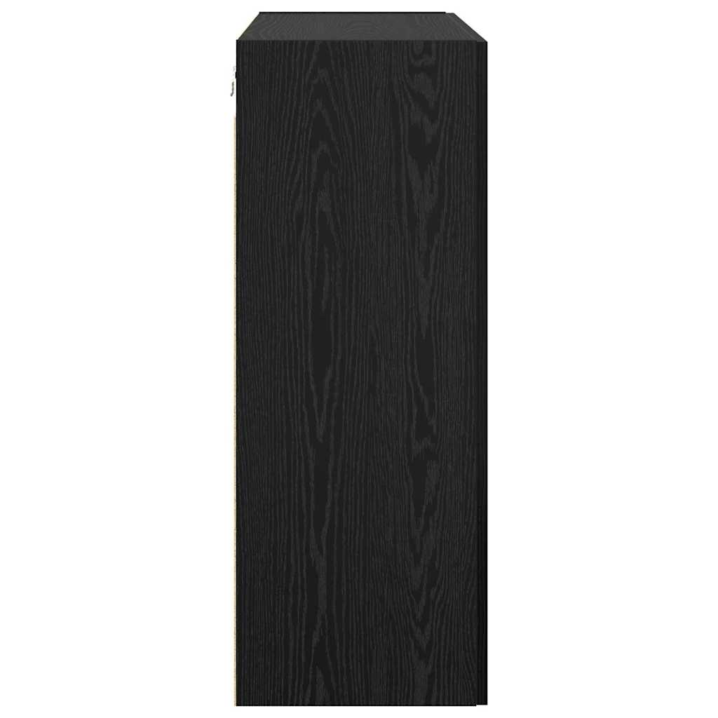 Wandmontierte Schränke 2 pcs Schwarze Eiche 69.5 x 34 x 90 cm