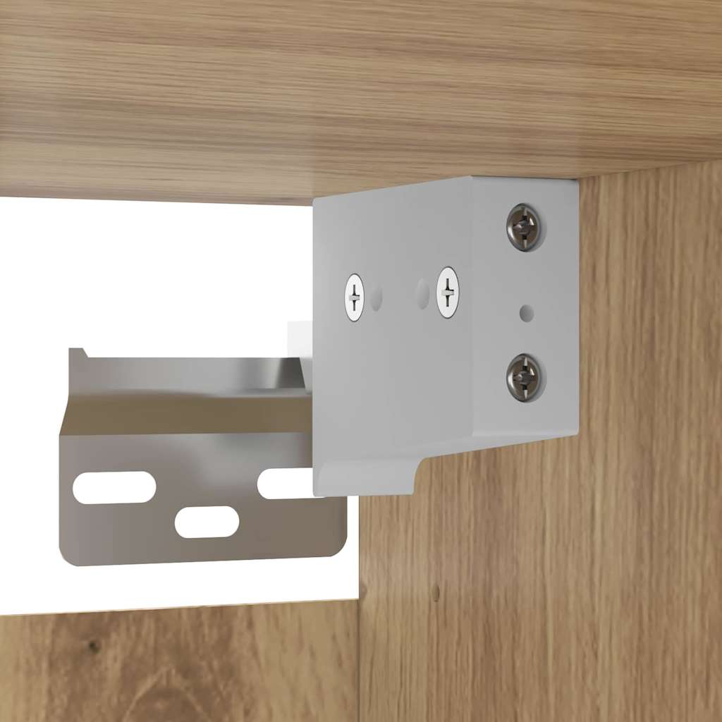 Wandmontierte Schränke 2 pcs Eiche handwerklich