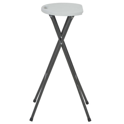 Klappbare Barhocker 2 Stk. HDPE und Stahl Weiß