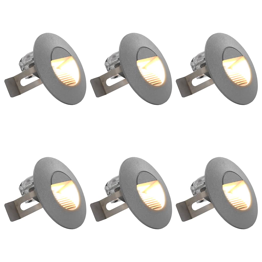 Außenwandleuchten 6 Stk. LED 5 W Silbern Rund