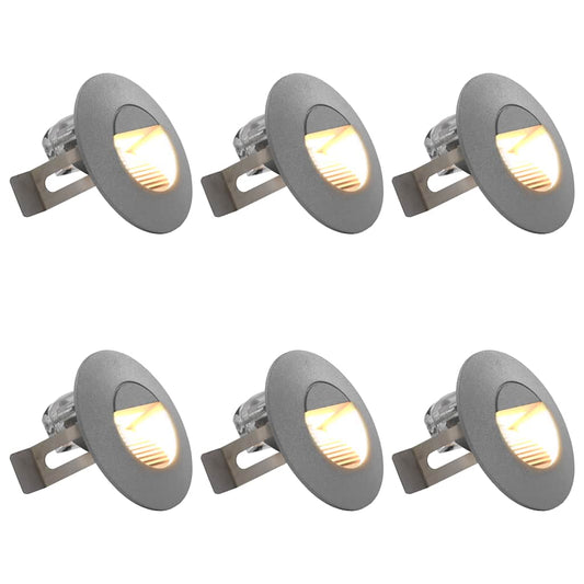 Außenwandleuchten 6 Stk. LED 5 W Silbern Rund