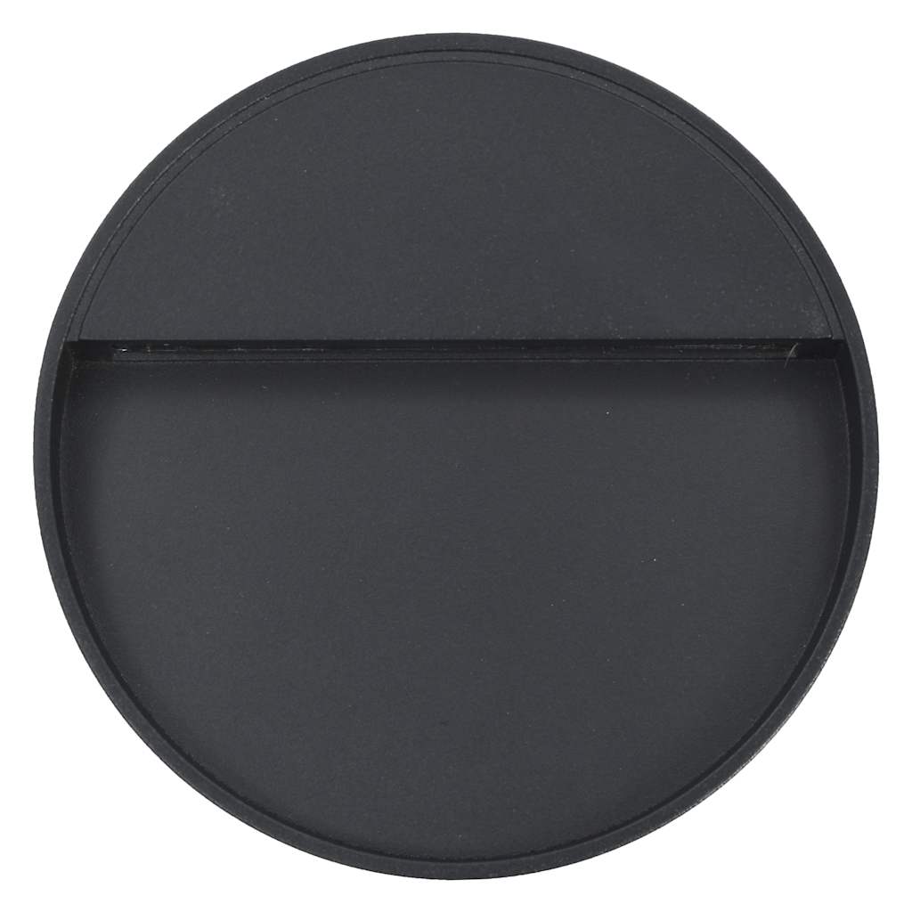 Außenwandleuchten 2 Stk. LED 3W Schwarz Rund