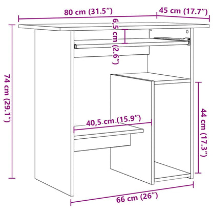 Schreibtisch Weiß 80x45x74 cm Holzwerkstoff