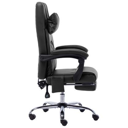 Massage-Bürostuhl Schwarz Kunstleder