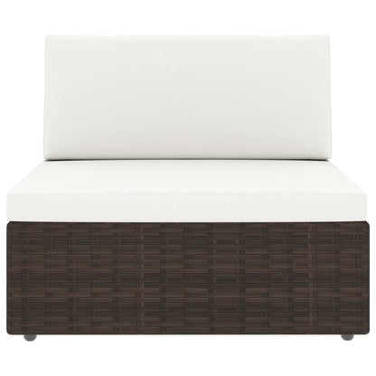 10-tlg. Garten-Lounge-Set Poly Rattan Braun