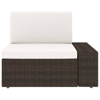 10-tlg. Garten-Lounge-Set Poly Rattan Braun