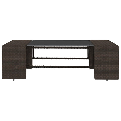 10-tlg. Garten-Lounge-Set Poly Rattan Braun