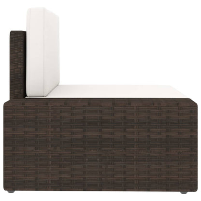 9-tlg. Garten-Lounge-Set Poly Rattan Braun