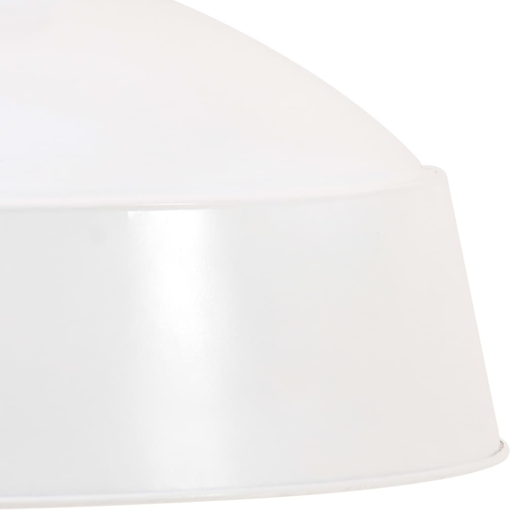 Hängelampe Industriestil 32 cm Weiß E27