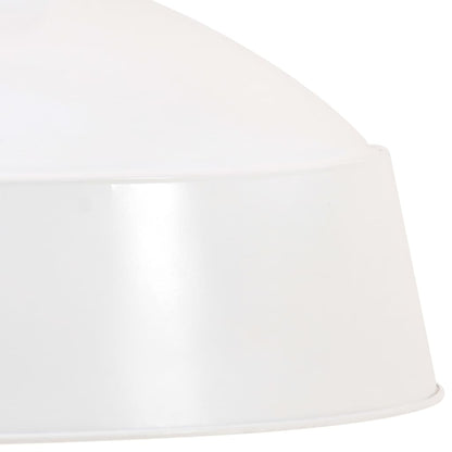 Hängelampe Industriestil 32 cm Weiß E27