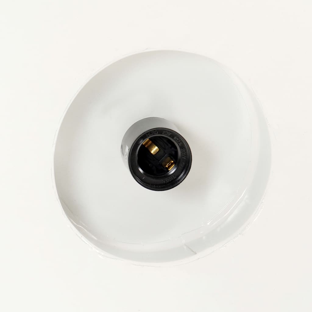 Hängelampe Industriestil 32 cm Weiß E27