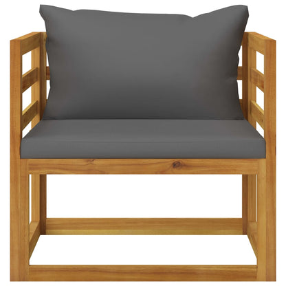 10-tlg. Garten-Lounge-Set mit Auflagen Massivholz Akazie