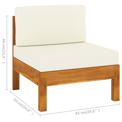 10-tlg. Garten-Lounge-Set mit Kissen 100x60 cm Akazienholz