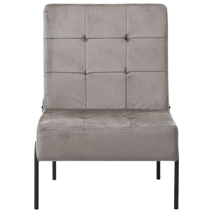 Relaxstuhl 65x79x87 cm Hellgrau Samt