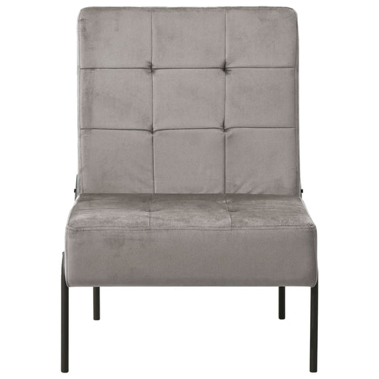 Relaxstuhl 65x79x87 cm Hellgrau Samt