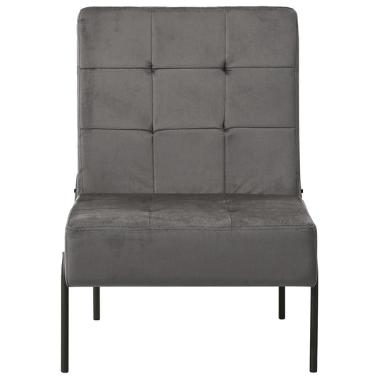 Relaxstuhl 65x79x87 cm Dunkelgrau Samt