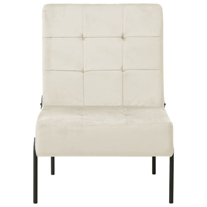 Relaxstuhl 65x79x87 cm Cremeweiß Samt