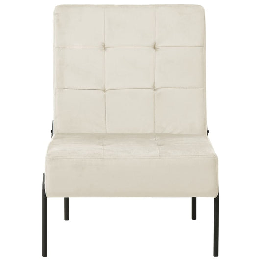Relaxstuhl 65x79x87 cm Cremeweiß Samt