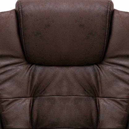 Bürostuhl mit Massagefunktion Dunkelbraun Wildleder-Optik