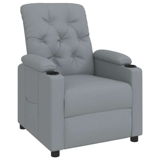 Relaxsessel Hellgrau Stoff