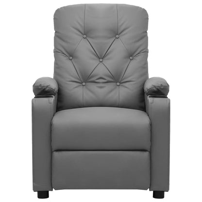 Relaxsessel Grau Kunstleder