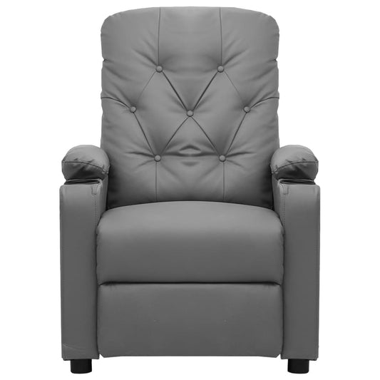 Relaxsessel Grau Kunstleder