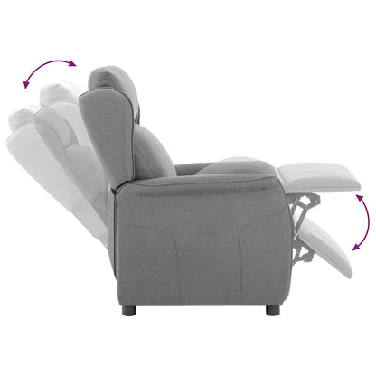 Relaxsessel Hellgrau 67.5 x 93.5 x 101.5 cm Stoff
