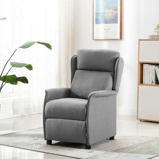 Relaxsessel Hellgrau 67.5 x 93.5 x 101.5 cm Stoff