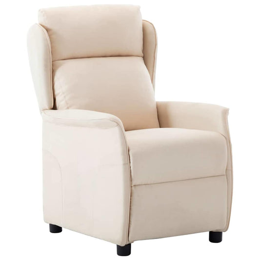 Relaxsessel Creme 67.5 x 93.5 x 101.5 cm Stoff