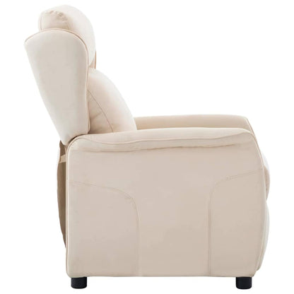 Relaxsessel Creme 67.5 x 93.5 x 101.5 cm Stoff
