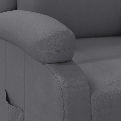 Relaxsessel Grau Kunstleder