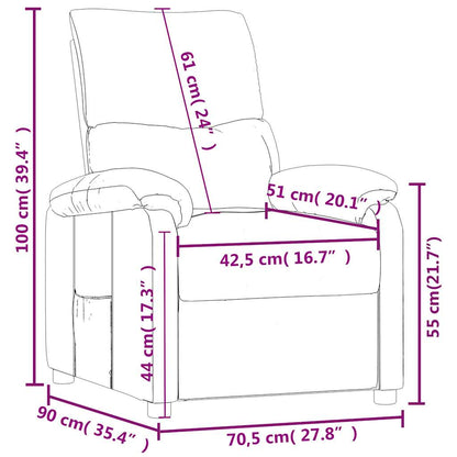 Relaxsessel Braun Stoff