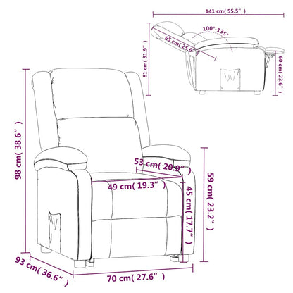 Relaxsessel Braun Stoff