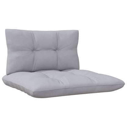 9-tlg. Garten-Lounge-Set mit Grauen Kissen Kiefer Massivholz