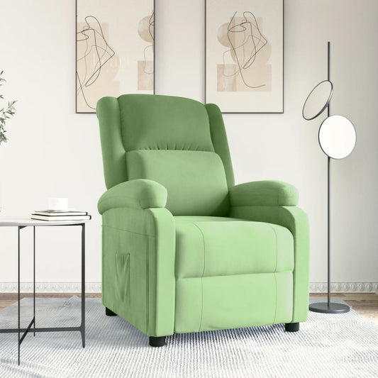 Relaxsessel Hellgrün Samt