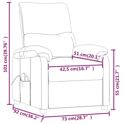 Massagesessel Dunkelgrün Stoff