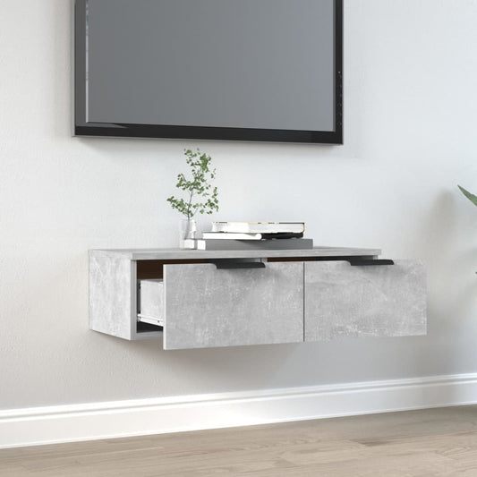 Wandschrank Betongrau 68x30x20 cm Holzwerkstoff