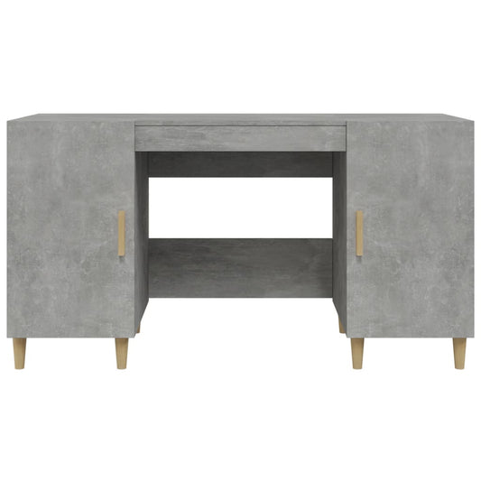 Schreibtisch Betongrau 140x50x75 cm Holzwerkstoff