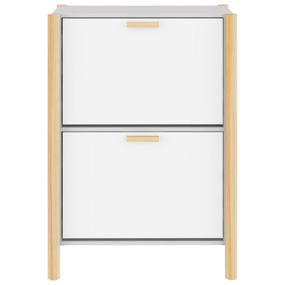 Schuhschrank Weiß 57,5x33x80 cm Holzwerkstoff