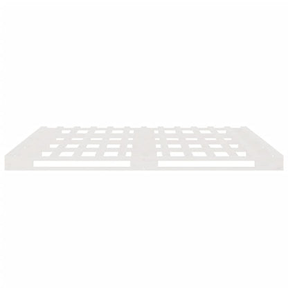 Palettenbett Weiß 200x200 cm Massivholz Kiefer