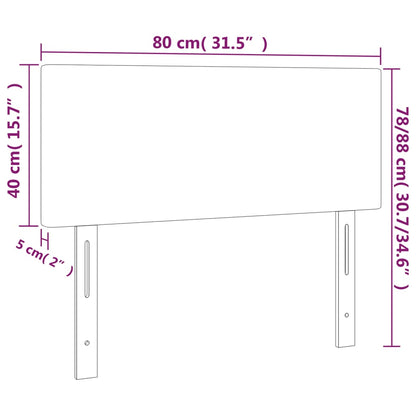 Kopfteil Creme 80x5x78/88 cm Kunstleder