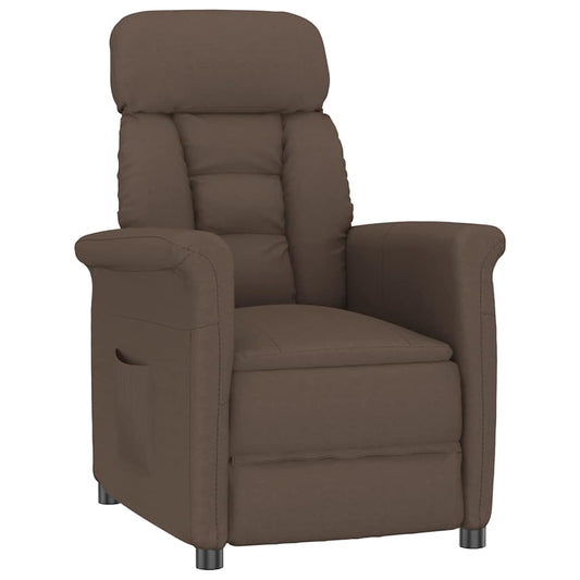Sessel mit Liegefunktion Braun Dunkelbraun 70.5 x 96.5 x 95 cm